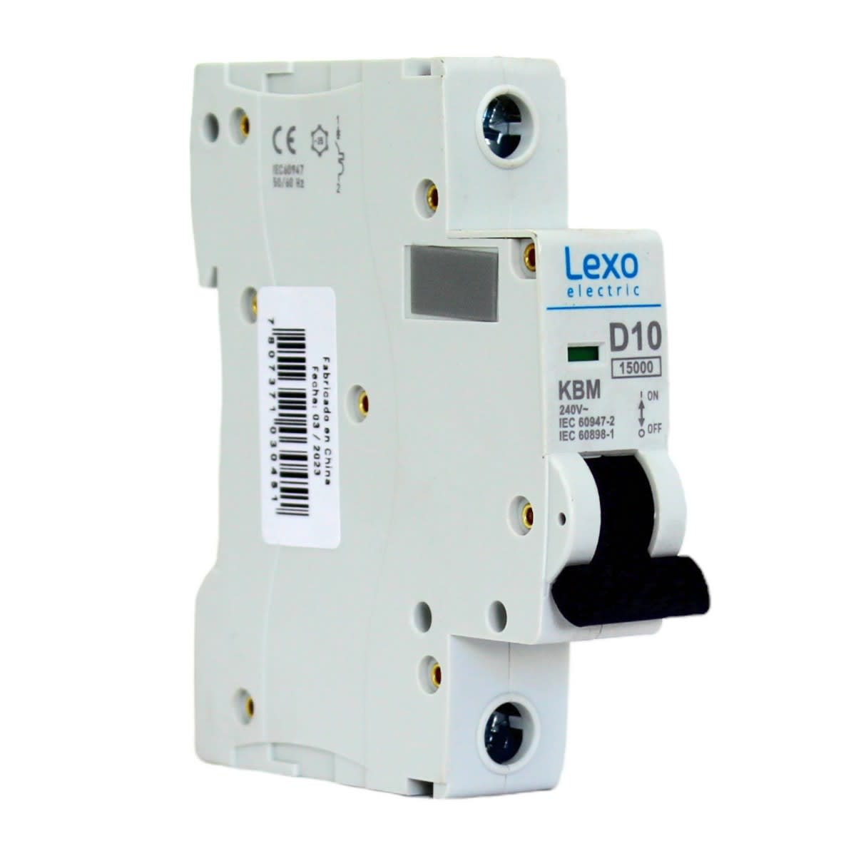 Interruptor Automatico KBM 1x10a Curva D 15ka Lexo